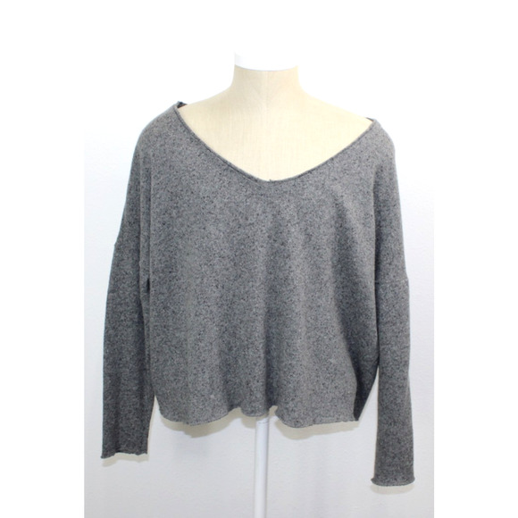 Kosmika Womens OS Boxy Sweater Pullover Knit Mohair Off Shoulder Wool Silk Italy - Picture 3 of 8